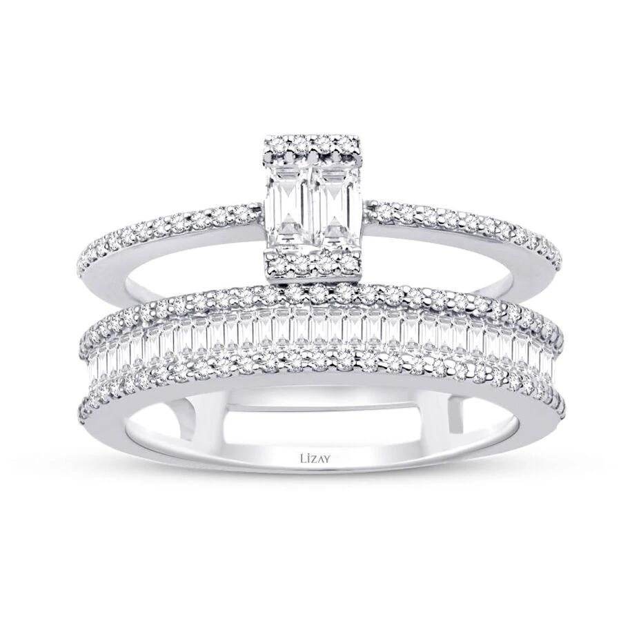 0.77 Carat Diamond Baguette Ring