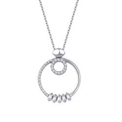 0.22 Carat Diamond Baguette Necklace