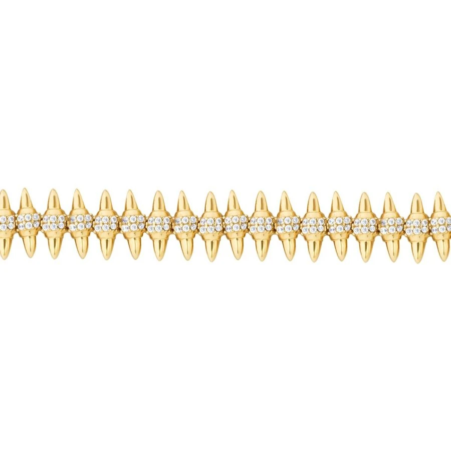 Gold Stone Nail Bracelet