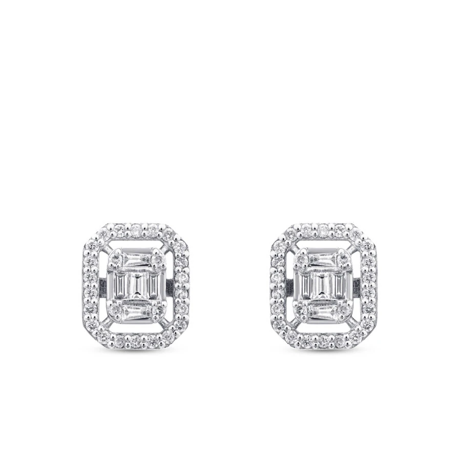 0.30 Carat Diamond Baguette Earrings