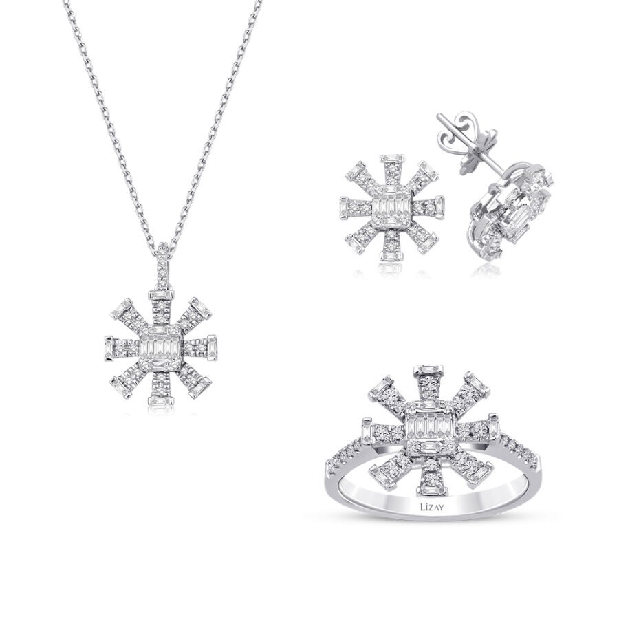 0,97 Karat Diamant Baguette Set