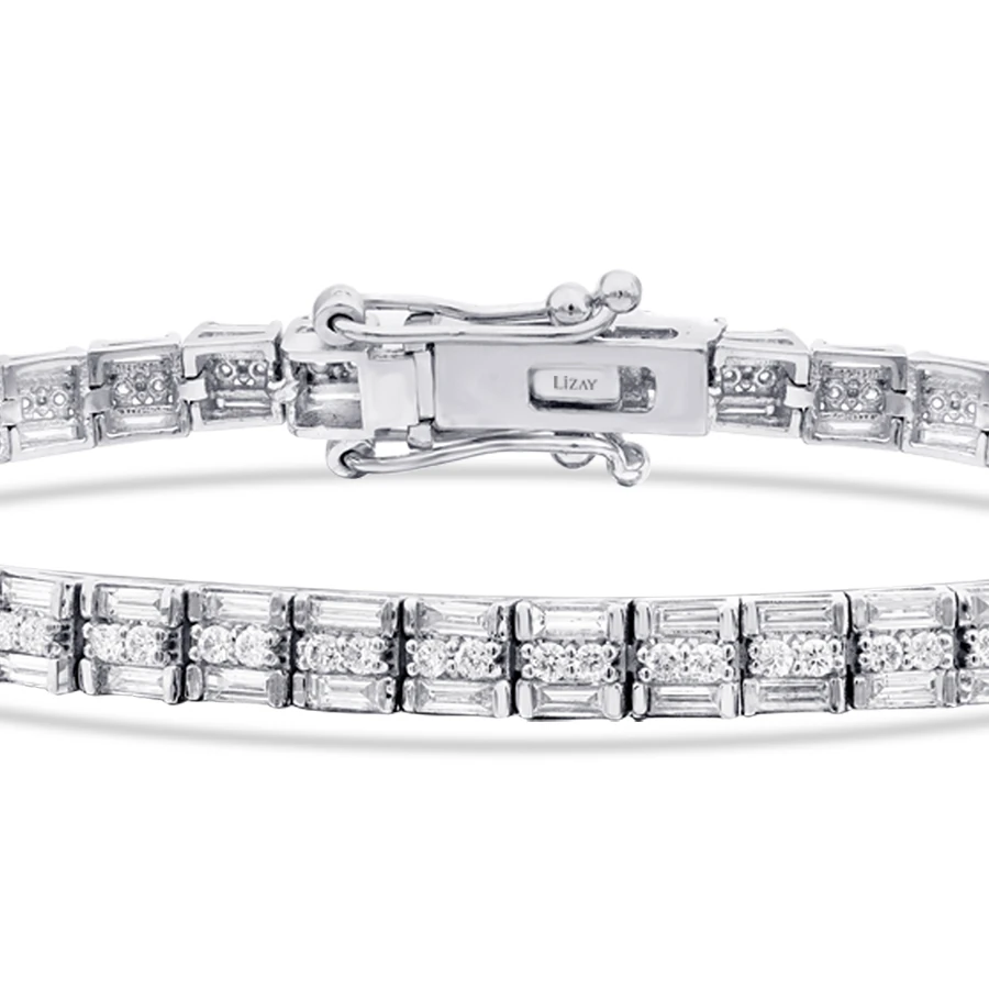 2.92 Carat Diamond Baguette Bracelet