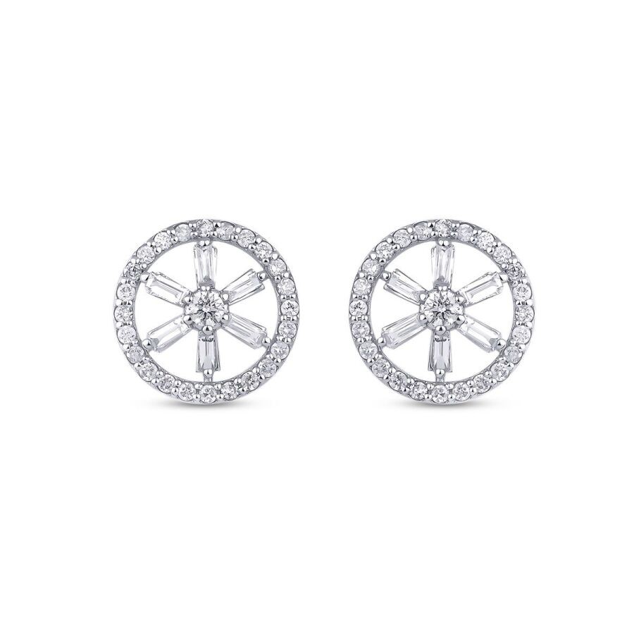 0.51 Carat Diamond Baguette Earrings