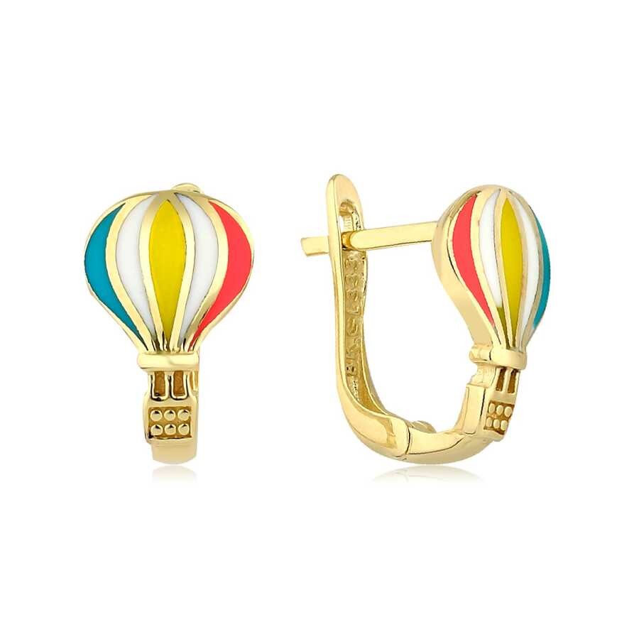Gold Balloon Children's Earrings