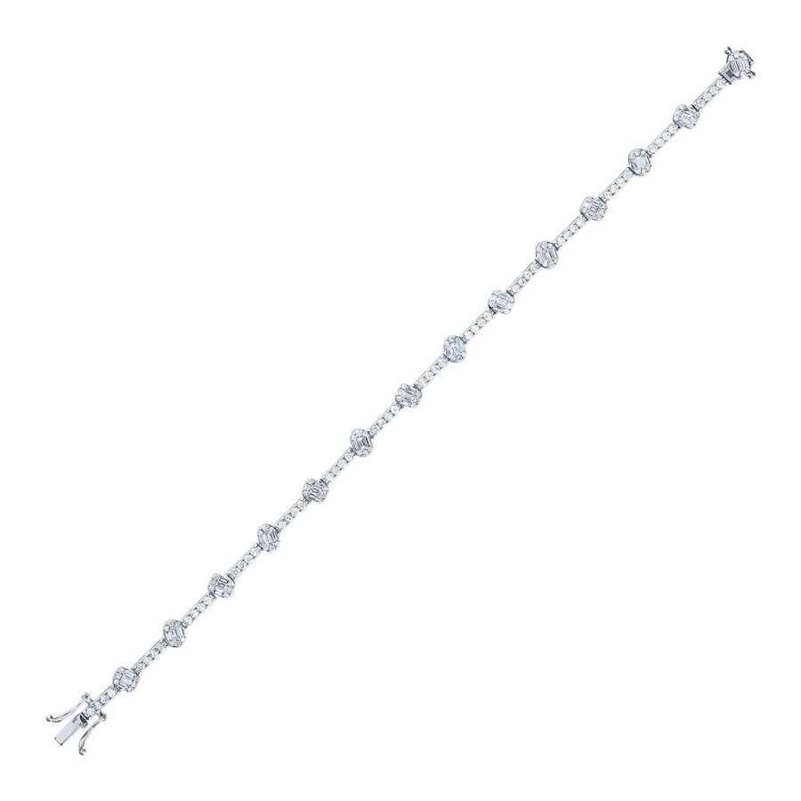 2.21 Carat Diamond Baguette Bracelet