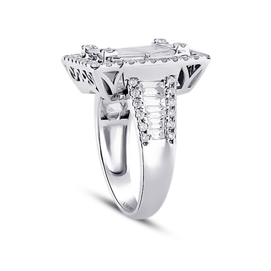 1.96 Carat Diamond Baguette Ring