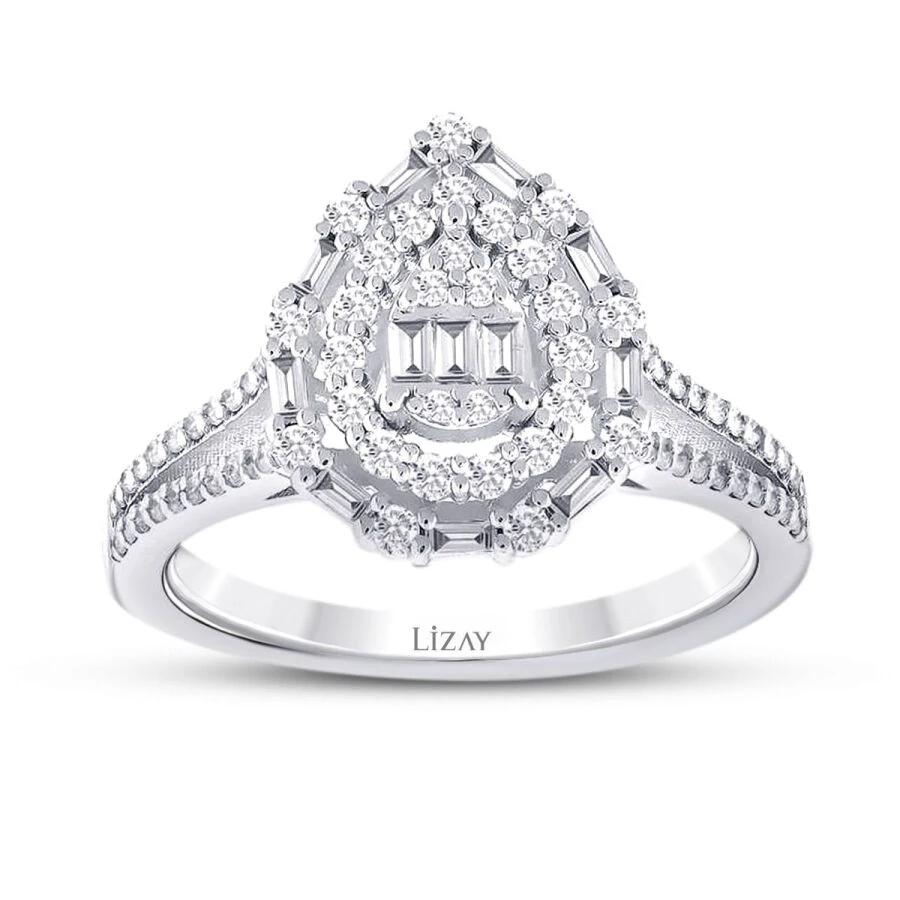 0.54 Carat Diamond Baguette Ring