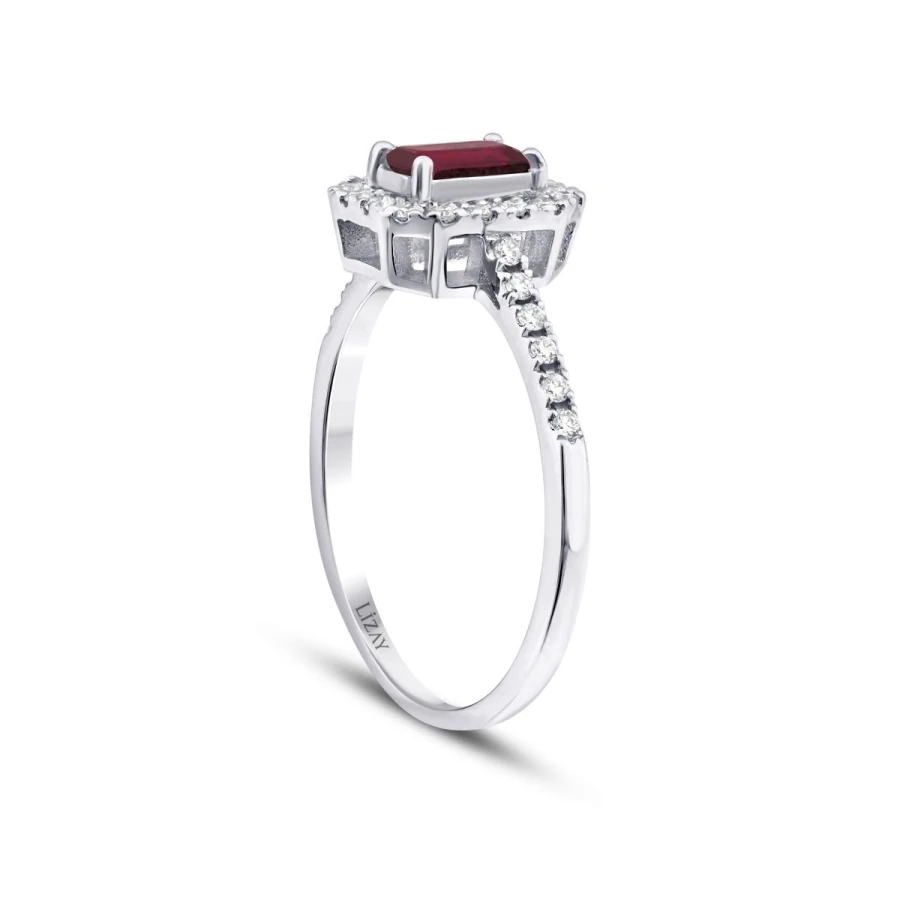 0.65 ct. Diamant Rubin Ring