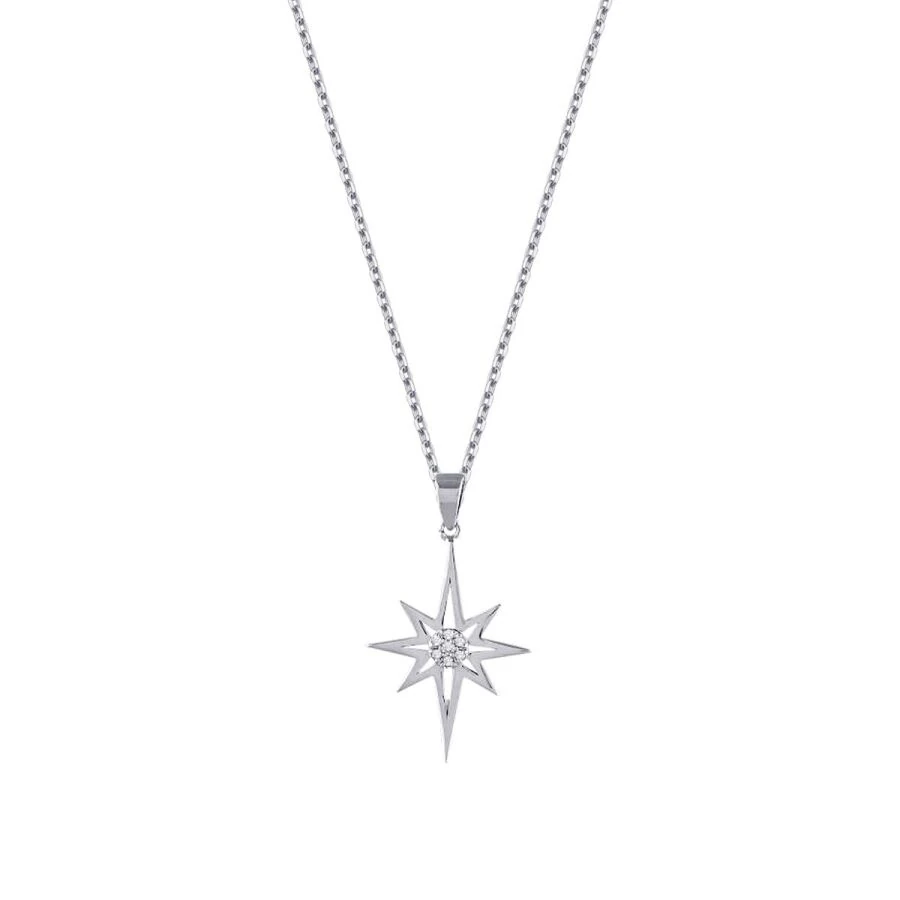 0.04 Carat Diamond Star Necklace