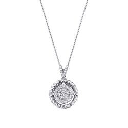 0.17 Carat Diamond Round Necklace