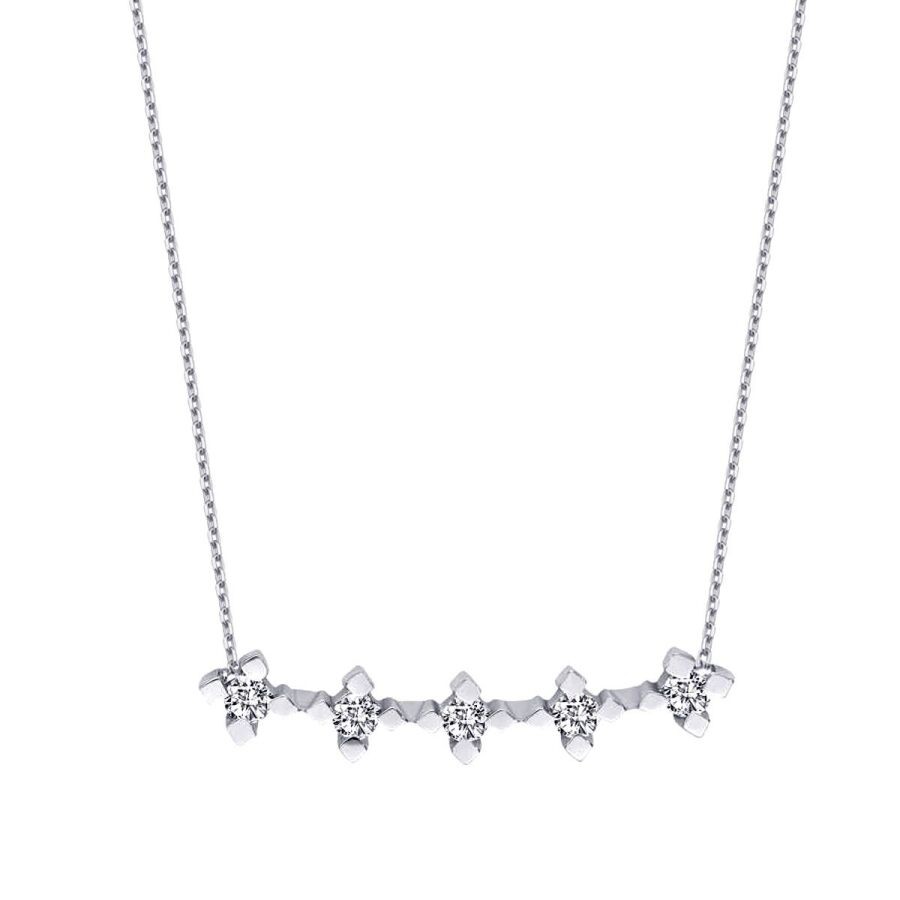 0.32 Carat Diamond Five-Stone Necklace