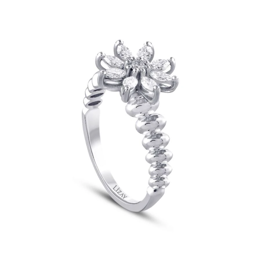 0.51 Carat Diamond Trend Flower Ring