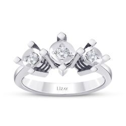 0.16 Carat Diamond-Effect Tria Rings