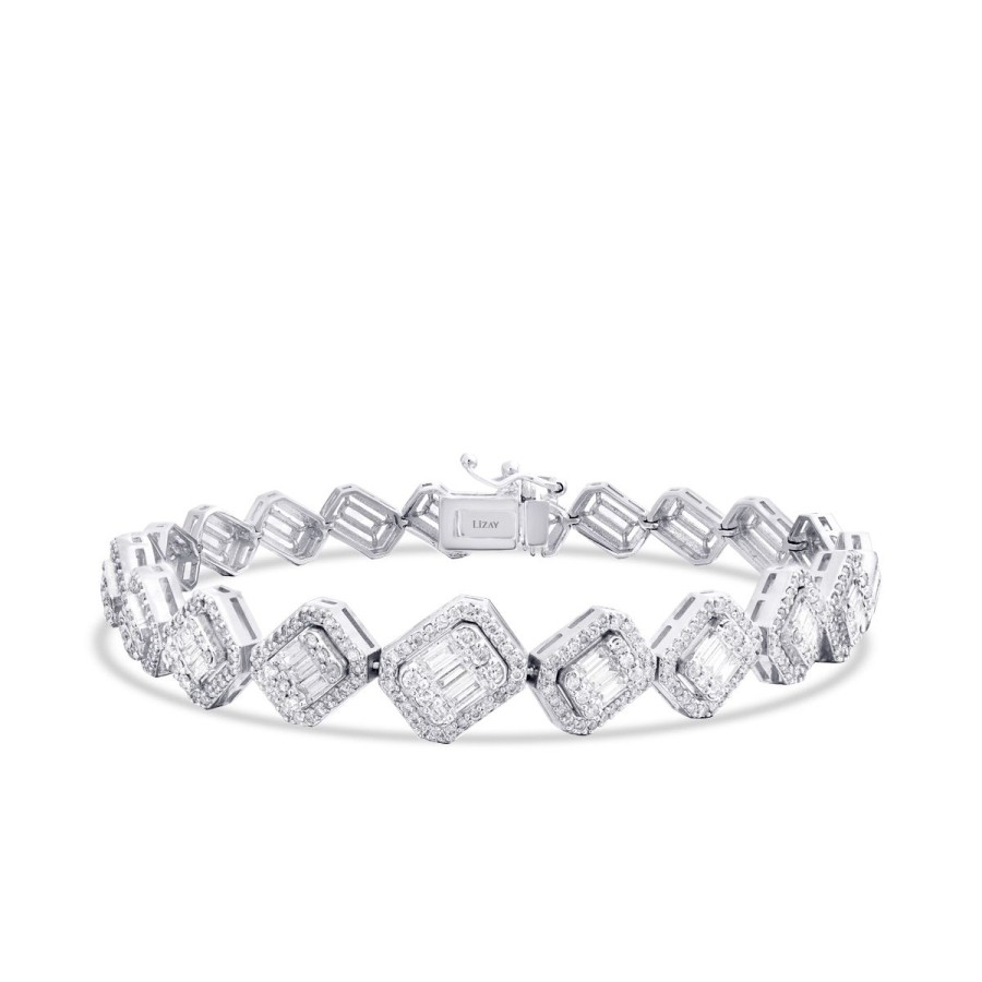 1.66 Carat Diamond Baguette Bracelet