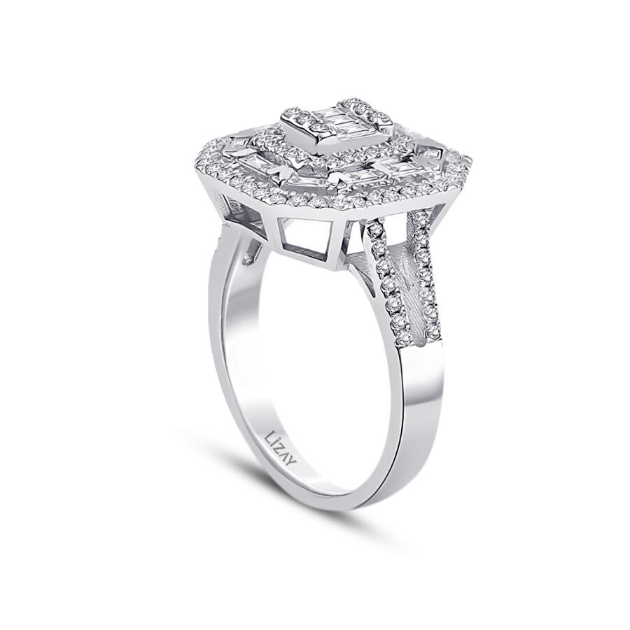 0.82 Carat Diamond Baguette Ring