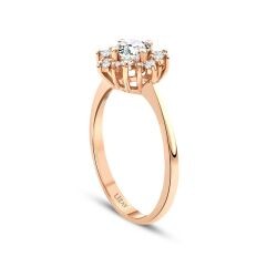 0.57 Carat Diamond Trend Flower Ring