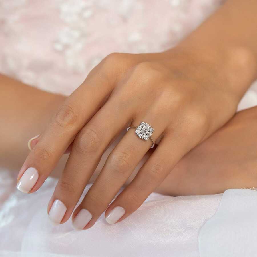 0.25 Carat Diamond Baguette Ring