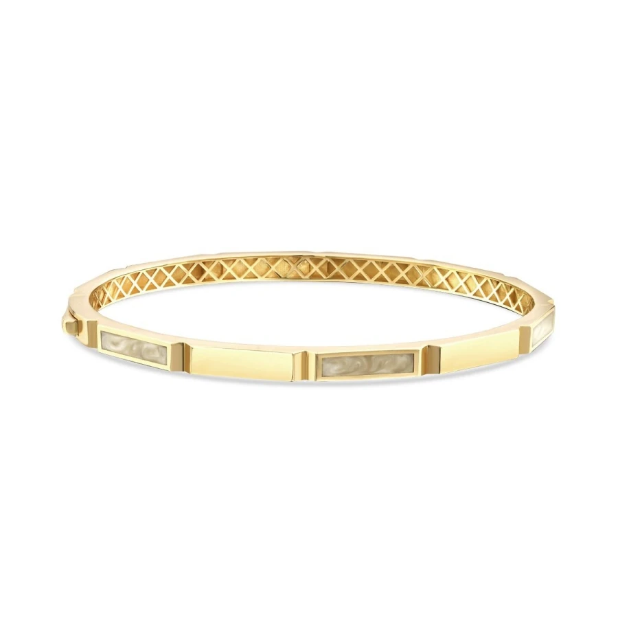 Gold Enamel Bangle