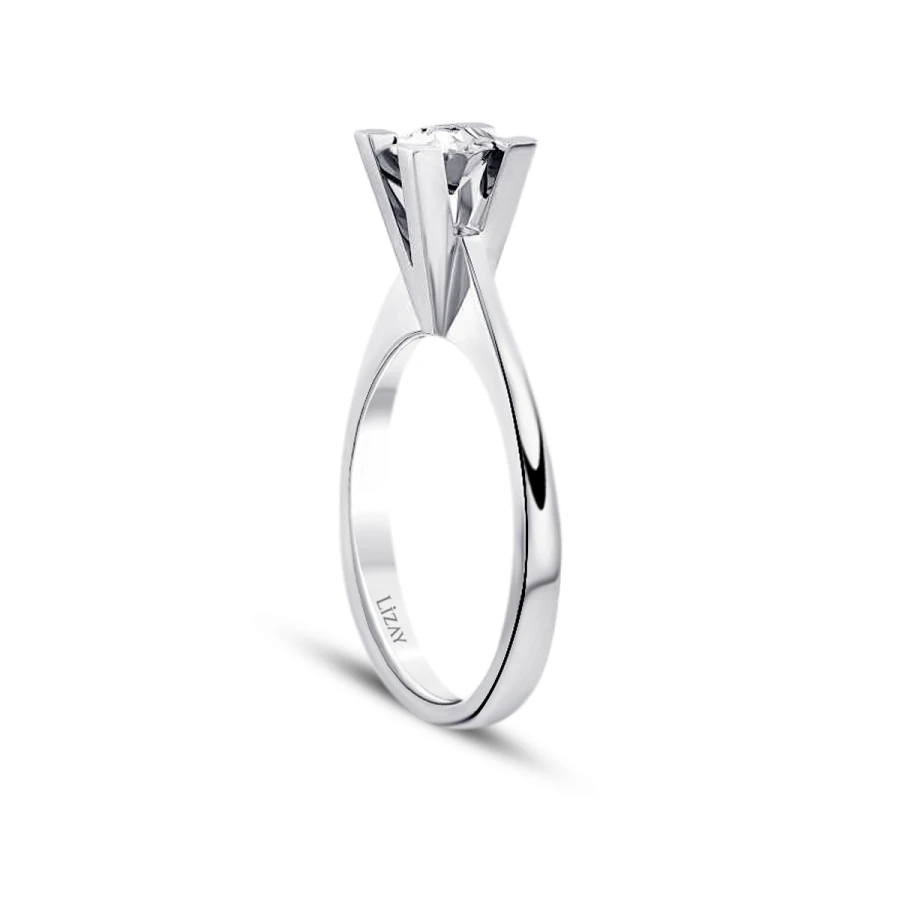 0.04 Carat Diamond Effect Solitaire Engagement Ring