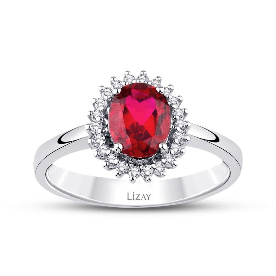 1.87 Carat Diamond Ruby Ring