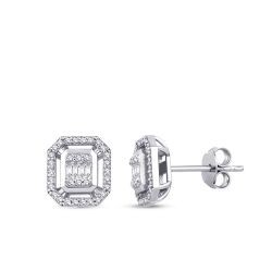 0.26 Carat Diamond Baguette Earrings