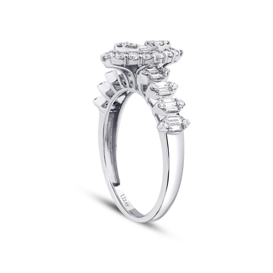 0.80 Carat Diamond Baguette Ring