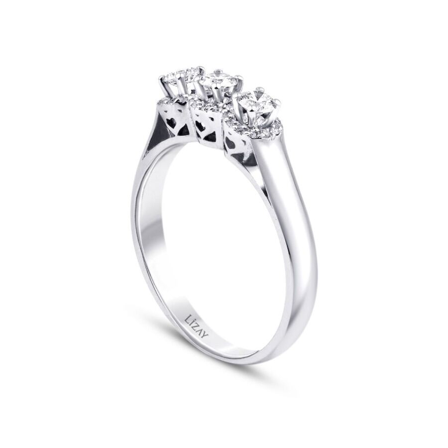 0,32 Karat Diamant Tria Ring