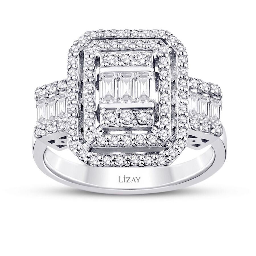 0.77 Carat Diamond Baguette Ring