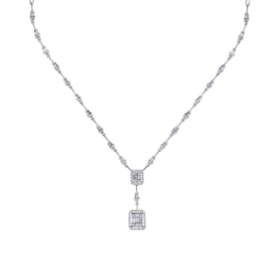 2.10 Carat Diamond Baguette Neckband