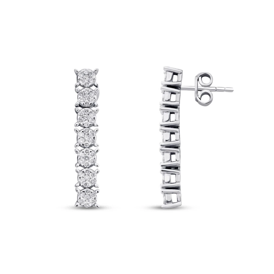 0.58 ct. Diamant Tennis Ohrringe