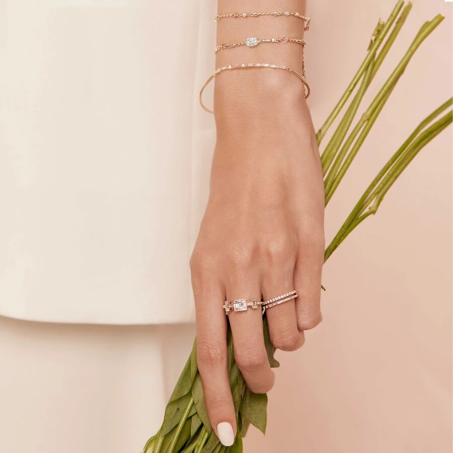 0.33 Carat Diamond Baguette Half-Eternity Ring