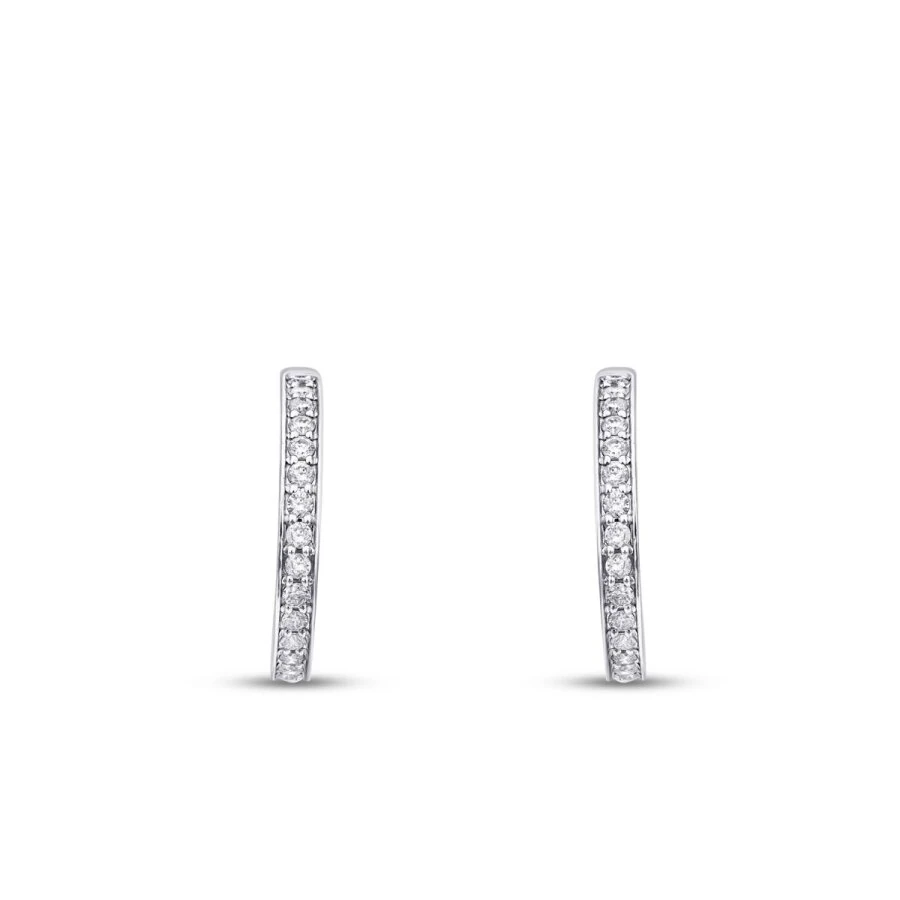 0.71 Carat Diamond Hoop Earrings