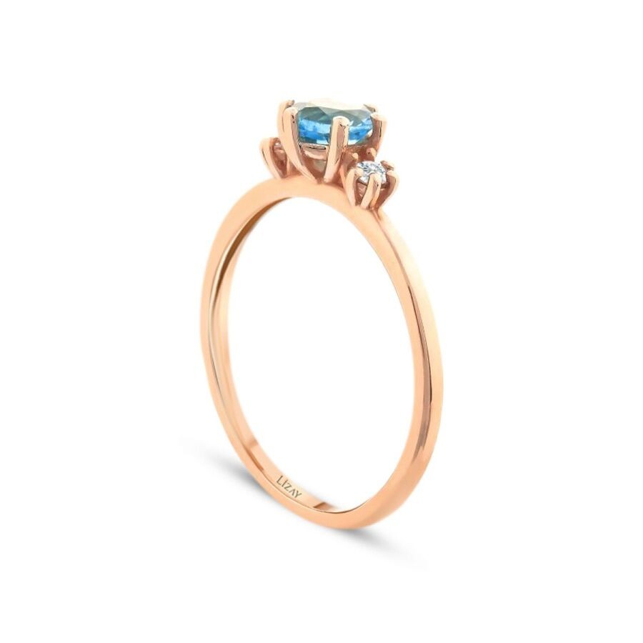 0.67 Carat Diamond Colored Stone Ring