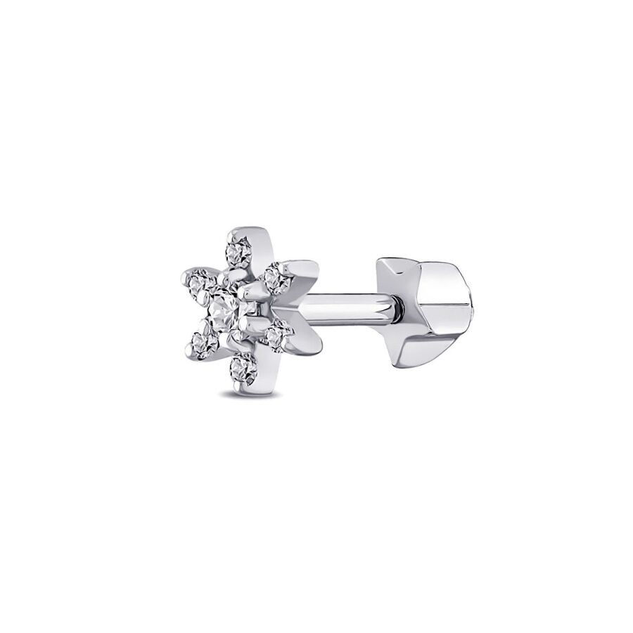 0.05 Carat Diamond Star Tragus Earring