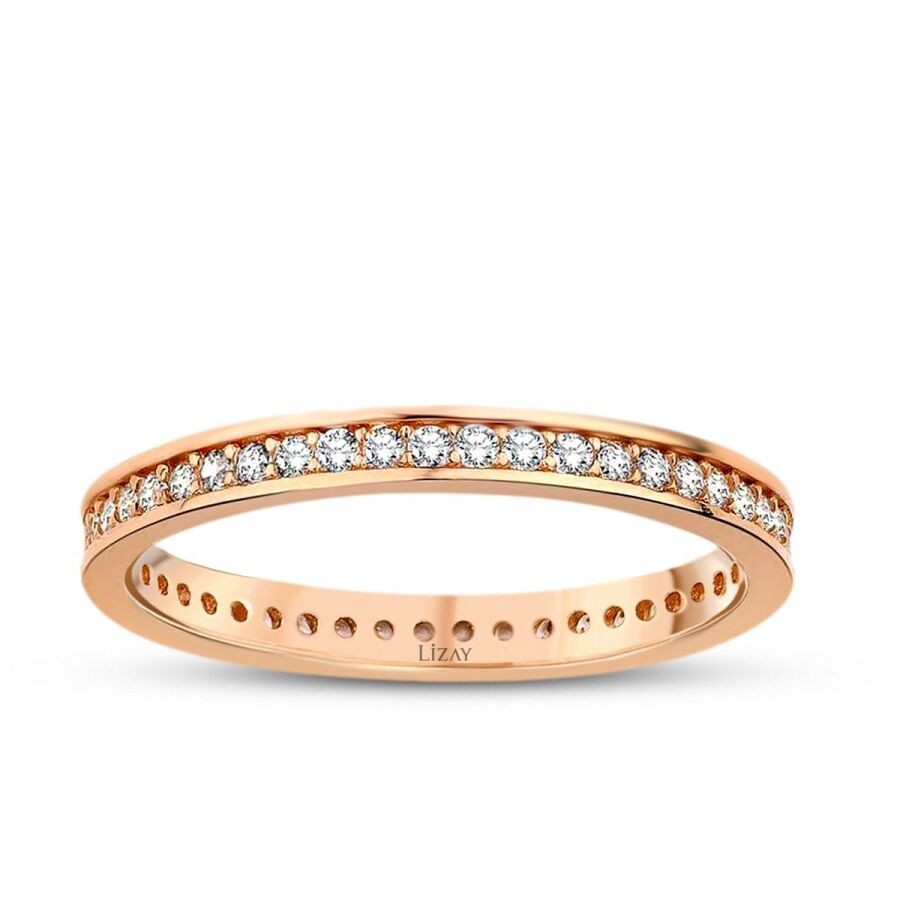 Gold Rose Eternity Ring
