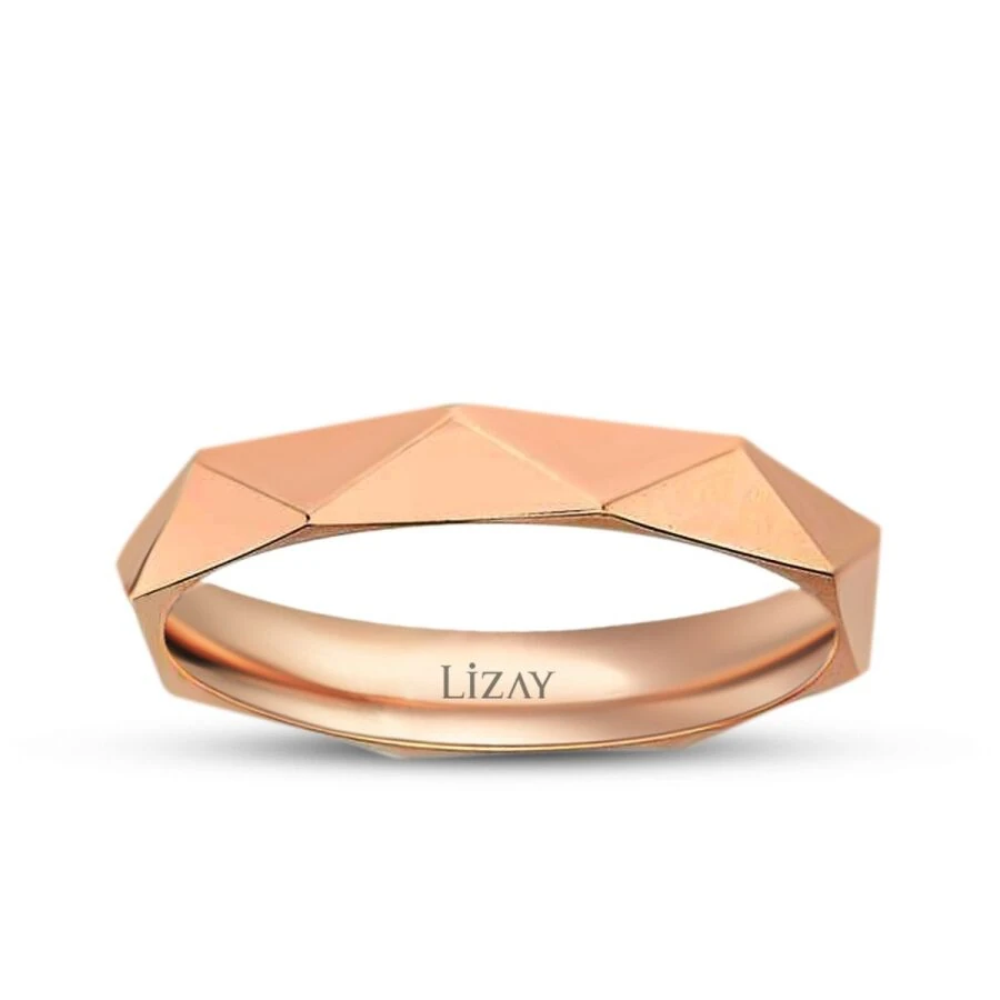 Roségold Dreieck Ehering