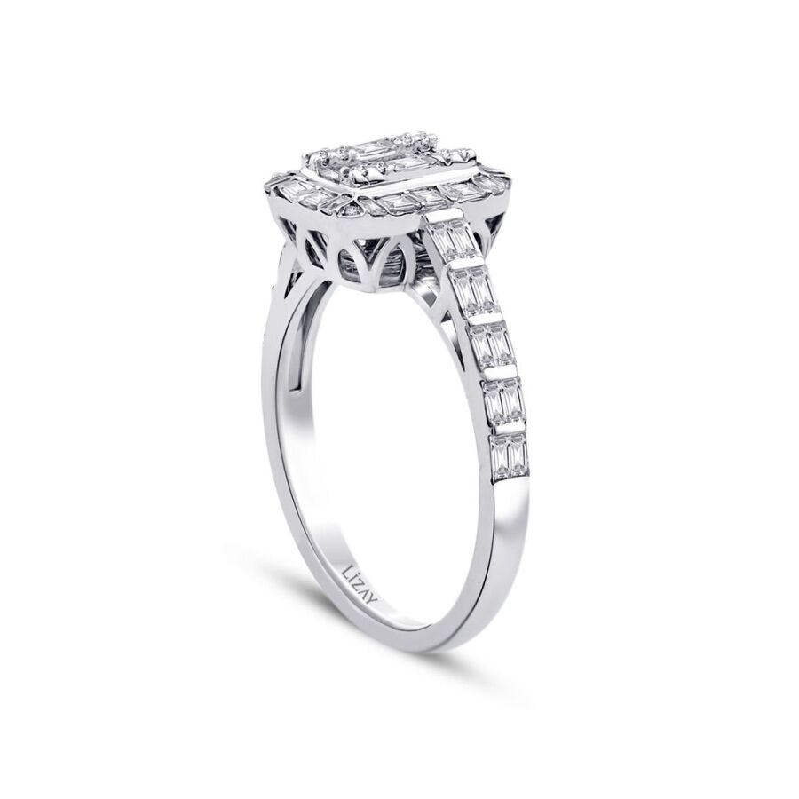 0.71 Carat Diamond Baguette Ring