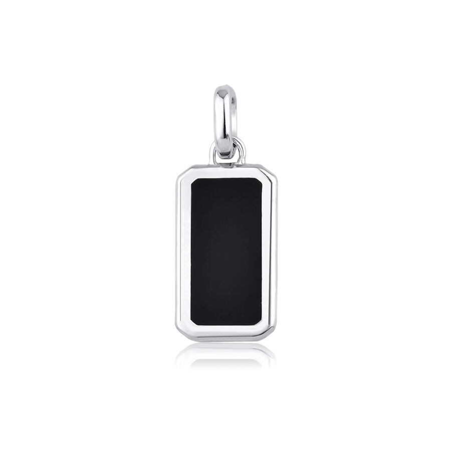 Gold Black Enamel Men's Pendant