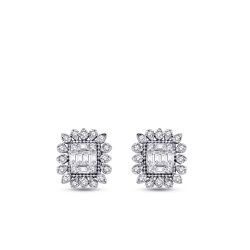 0.23 Carat Diamond Baguette Earrings