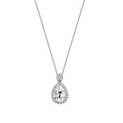 0.88 Carat Diamond White Topaz Necklace