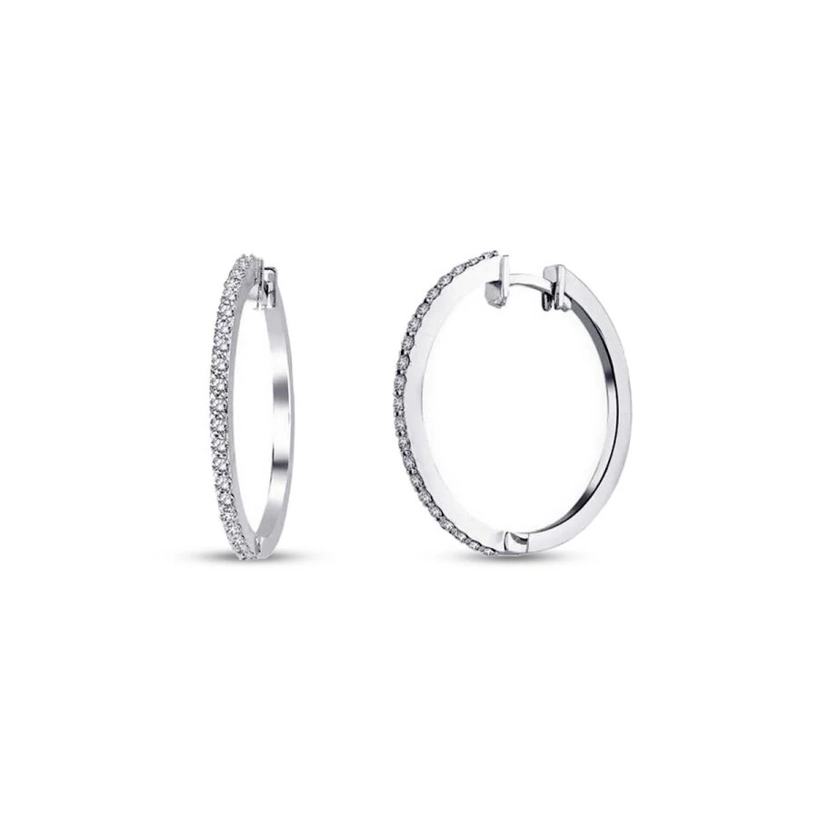 0.30 Carat Diamond Hoop Earrings