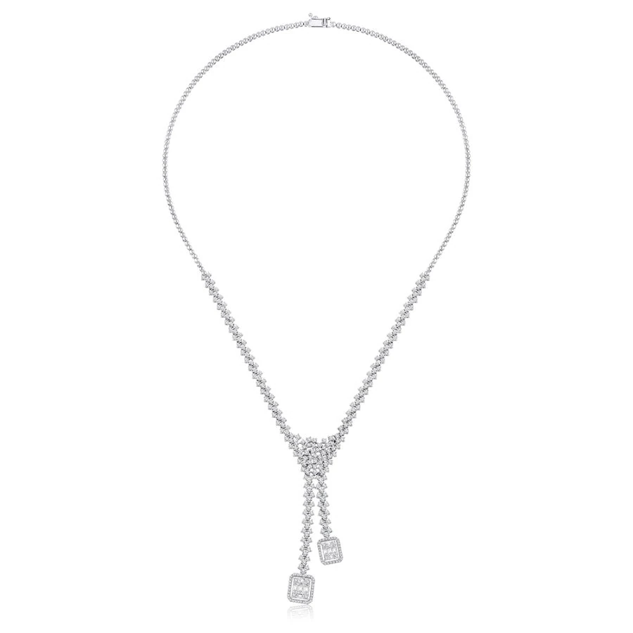 5.11 ct. Diamant Baguette Halskette