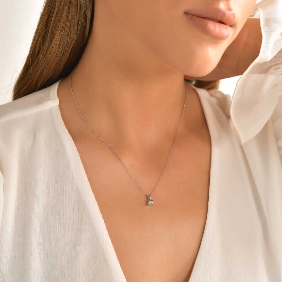 0.04 Carat Diamond Solitaire Necklace