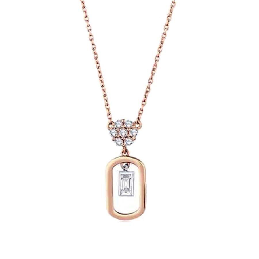 0.27 Carat Diamond Trend Baguette Necklace