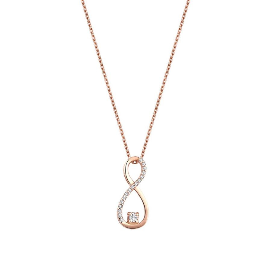 0.11 Carat Diamond Infinity Necklace