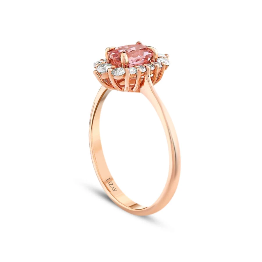 1.06 Carat Diamond Morganite Ring
