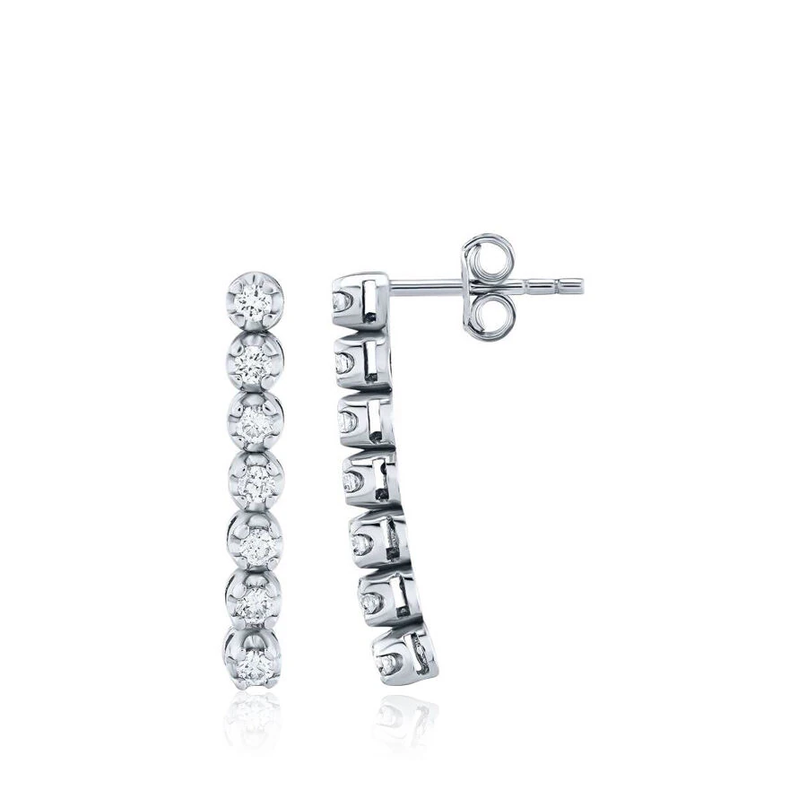 0.47 Carat Diamond Seven-Stone Earrings
