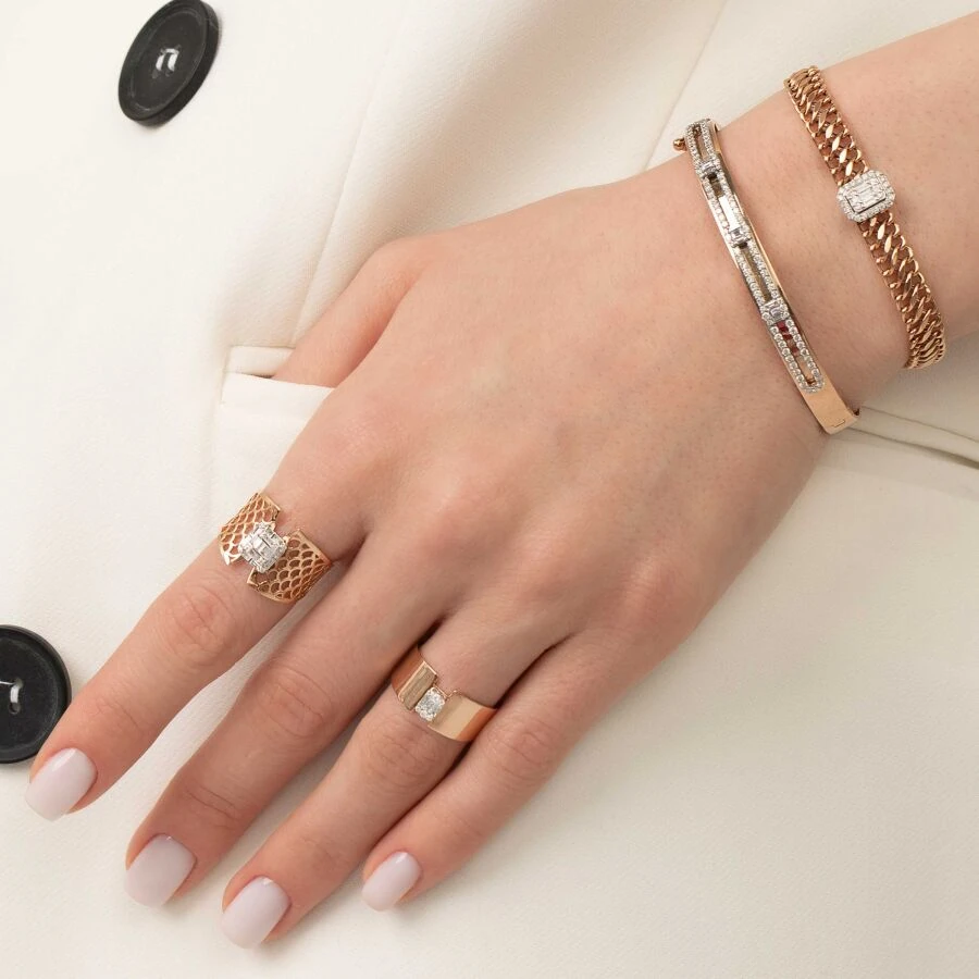 0.21 Carat Diamond Baguette Bracelet