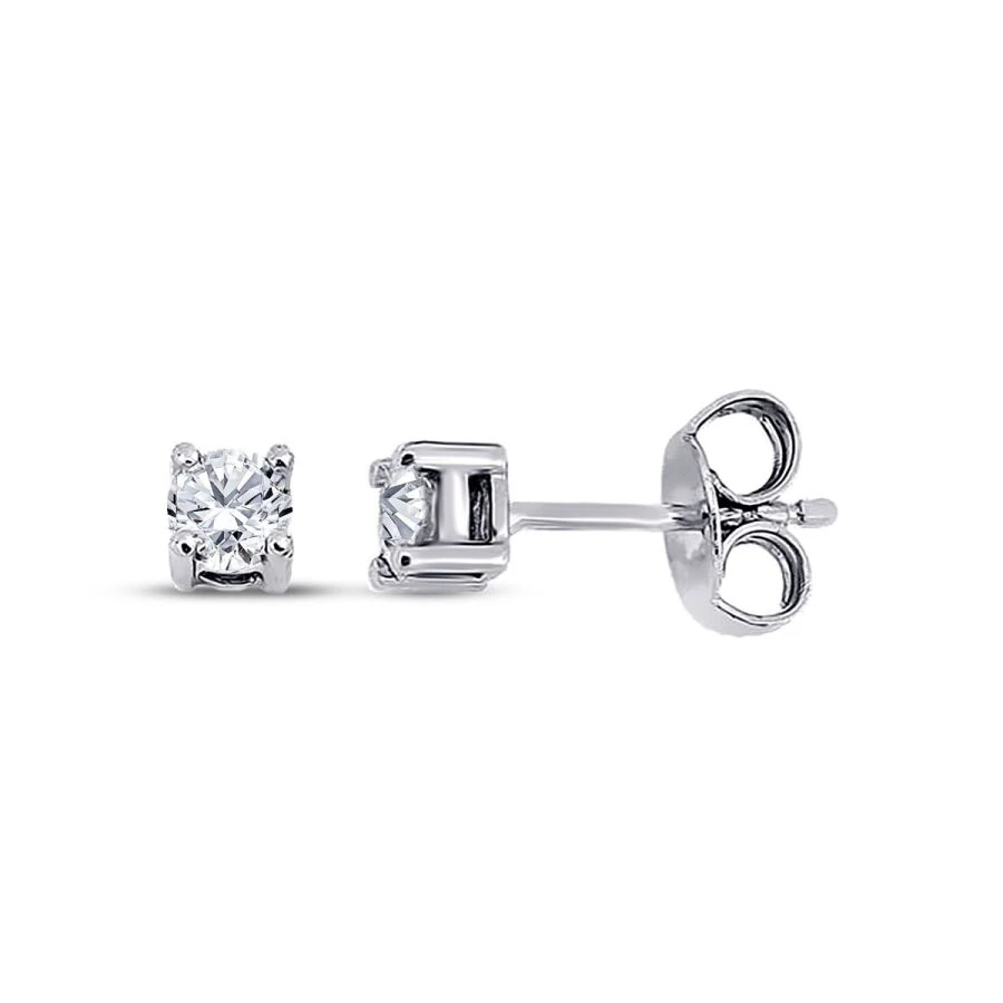 0.40 Carat Diamond Solitaire Earrings