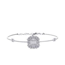 1.13 Carat Diamond Baguette Bangle